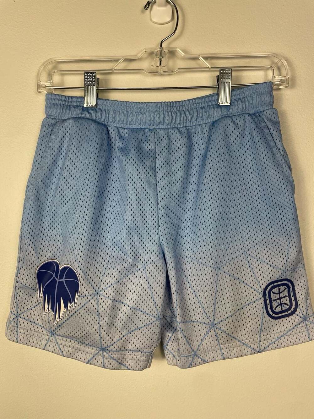 Overtime Cold Hearts Grid Basketball Shorts Size YXL